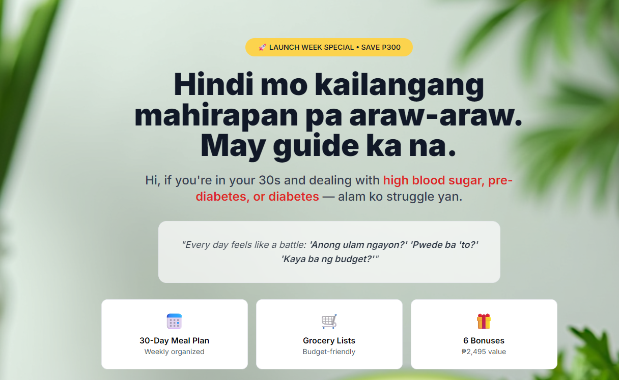 Budget Ulam Meal Planning Service